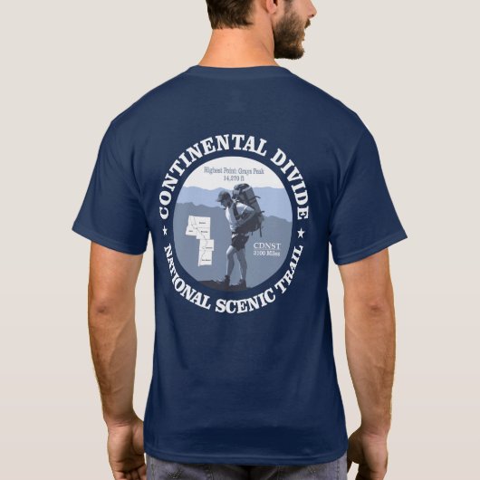 大陸分水路(rd) tシャツ (裏面)