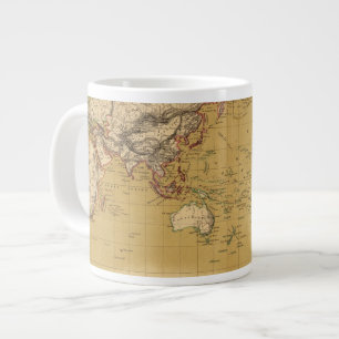 大陸地図 ジャンボコーヒーマグカップ
