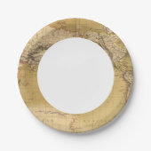 大陸地図 ペーパープレート (正面)