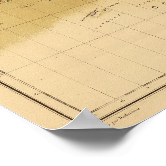 大陸地図 ポスター (角)