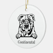 大陸性ブルドッグオーナメント セラミックオーナメント (左)