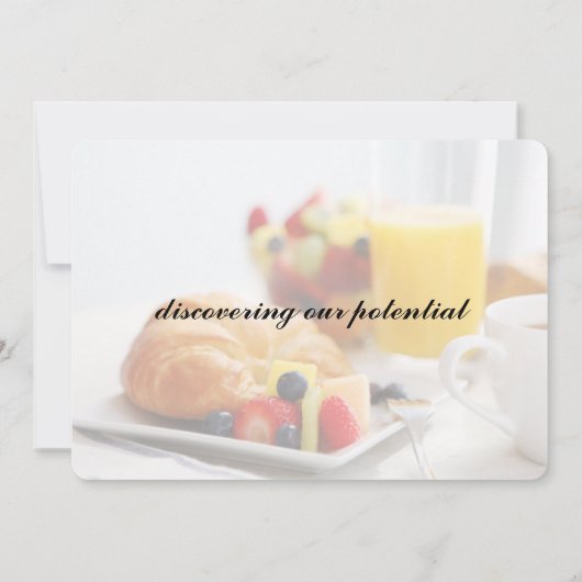 大陸朝食会の招待 招待状 (裏面)