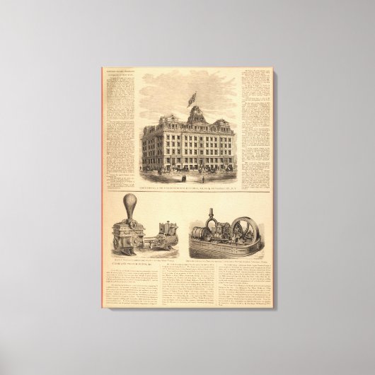 大陸生命保険会社 キャンバスプリント (正面)