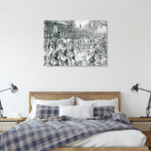 大陸軍は古い家を行進した キャンバスプリント (インサイチュ (寝室))