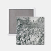 大陸軍は古い家を行進した マグネット (正面/裏面)