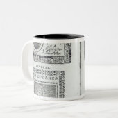 大陸通貨のノート ツートーンマグカップ (正面左)