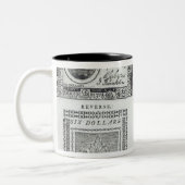 大陸通貨のノート ツートーンマグカップ (左)