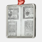 大陸通貨のノート メタルオーナメント (左)