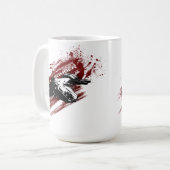 大陸間爆撃機のしぶきのマグ コーヒーマグカップ (正面左)