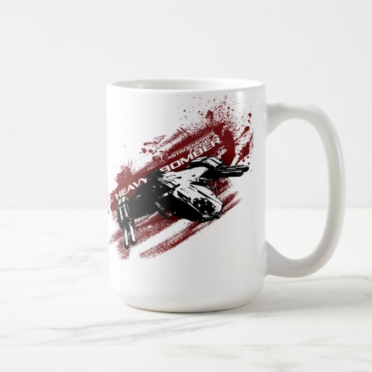 大陸間爆撃機のしぶきのマグ コーヒーマグカップ (右)