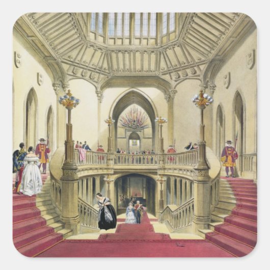 大階段、ウィンザー城、「ヒスト」から スクエアシール (正面)