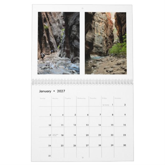 大階段 カレンダー (1月 2027)