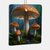 大雨のキノコ セラミックオーナメント (右)
