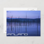 大雨はがき後の穏やかで霧の多い湖 ポストカード (正面/裏面)