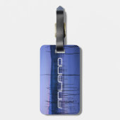 大雨後の静かで霧に包まれた湖 ラゲッジタグ (裏面縦)