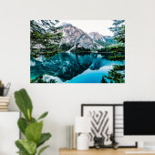 大雪の山の雪の山写真 ポスター (ホームオフィス)