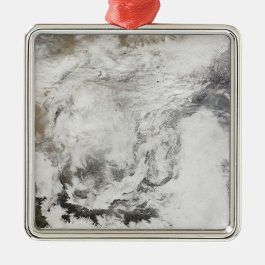 大雪中国 メタルオーナメント (正面)