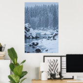 大雪秋湖フシネ,イタリア ポスター (ホームオフィス)