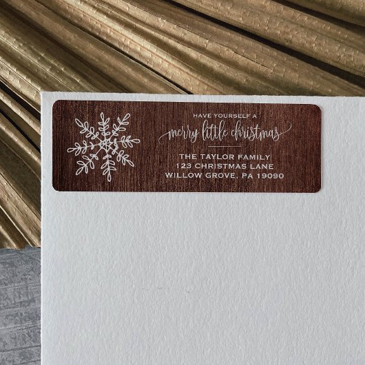 大雪素朴片クリスマス ラベル