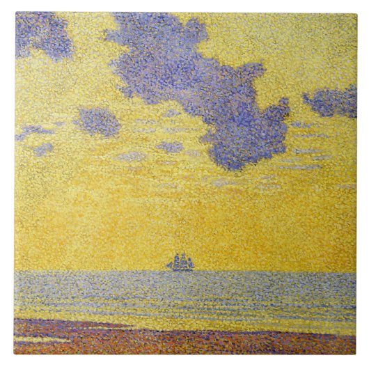 大雲（黄色い空） (横エレガント) タイル (正面)