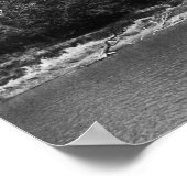 大青の川に架かる古い列車の橋 ポスター (角)