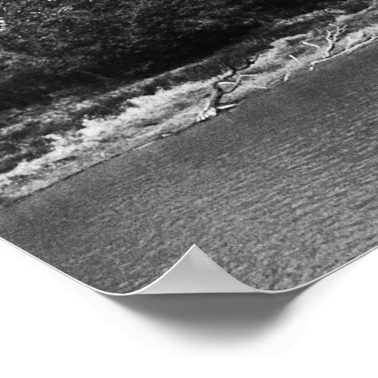 大青の川に架かる古い列車の橋 ポスター (角)