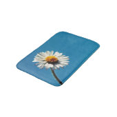 大青空の下の明るい白いデイジー バスマット (アングル)