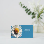 大青空の下の明るい白いデイジー 名刺 (スタンド正面)