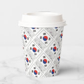 大韓民国国旗の赤パーソナライズされた色 紙コップ (裏面)