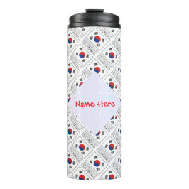 大韓民国国旗の赤地タイル貼り タンブラー