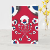 大韓民国国旗：韓国の太極旗への誇り カード (黄色い花)