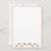 大韓民国産のほこりだらけの野生バラ白30歳の誕生日 招待状 (裏面)