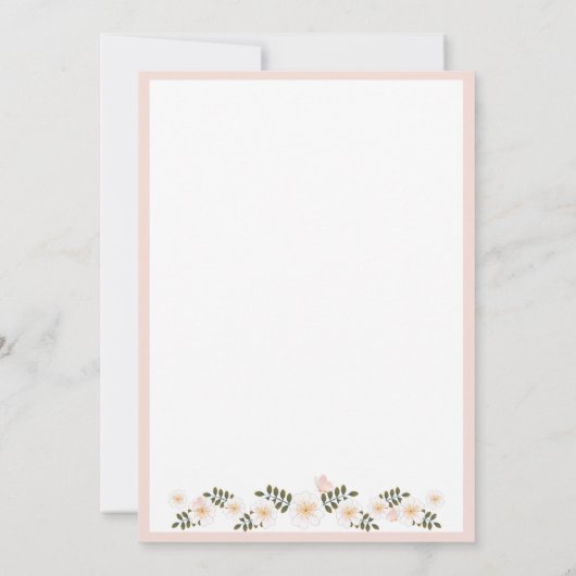 大韓民国産のほこりだらけの野生バラ白30歳の誕生日 招待状 (裏面)