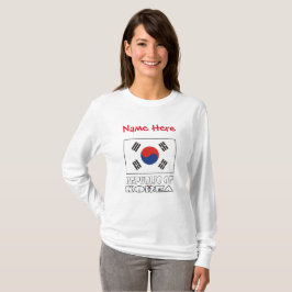 大韓民国韓国国旗の赤 Tシャツ
