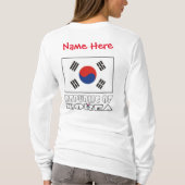 大韓民国韓国国旗の赤 Tシャツ (裏面)