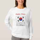 大韓民国韓国国旗の赤 Tシャツ (正面)