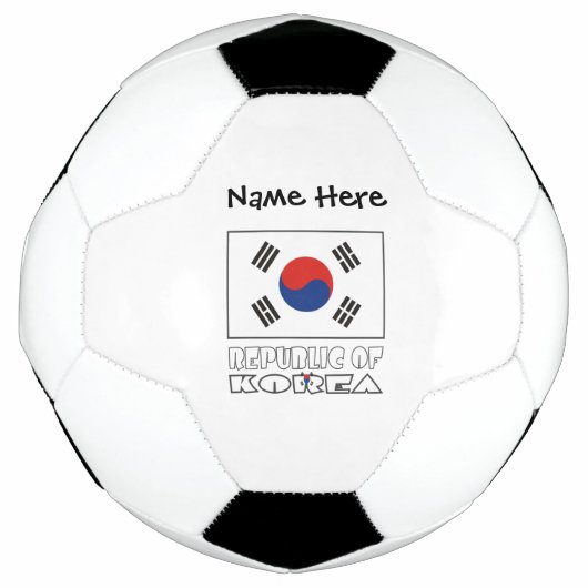 大韓民国韓国国旗パーソナライズされた サッカーボール (正面)