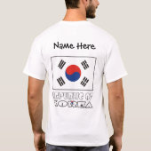 大韓民国・韓国国旗あなたの名前 Tシャツ (裏面)