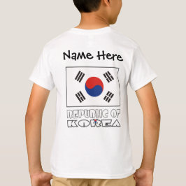 大韓民国・韓国国旗あなたの名前 Tシャツ