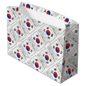 大韓民国・韓国国旗のタイル貼り名 ラージペーパーバッグ (裏面アングル)