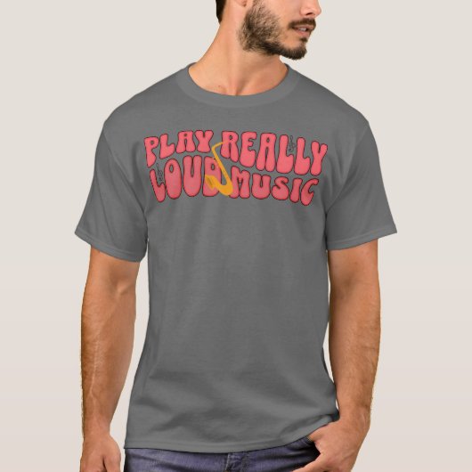 大音量の音楽好き Tシャツ (正面)