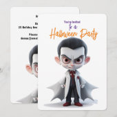 大頭大眼ドラキュラハローウィンパーティ 招待状 (正面/裏面)