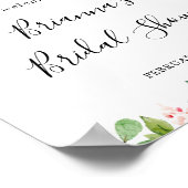 大食エレガント秋フローラブライダルシャワー歓迎 ポスター (角)