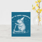 大騒ぎを起こしに行く、魔法使いのキツネのスクーター カード (黄色い花)