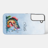 大魚が水から飛び出す SAMSUNG GALAXYケース (裏面横)