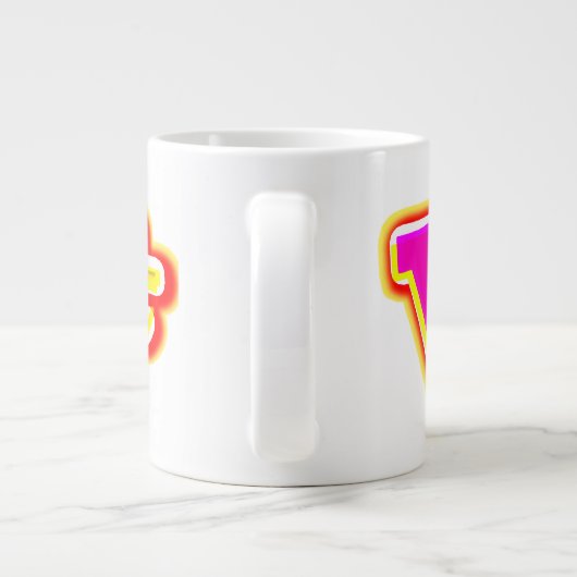 大鮮やかカラフル・ジャンボ専門マグ ジャンボコーヒーマグカップ (裏面)