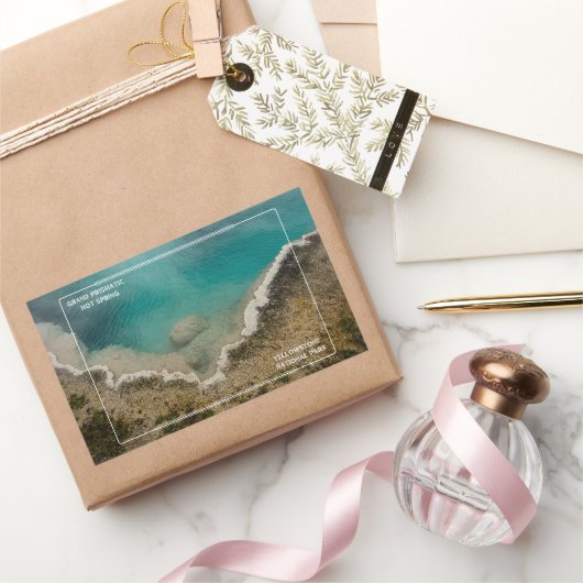 大鮮やか角柱式イエローストーン 長方形シール (ギフト)