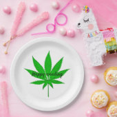 大麻，ハッピーウィーデ結婚ィングのパン ペーパープレート (パーティー)