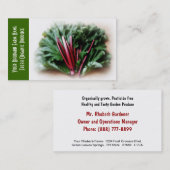 大黄および葉の庭の栽培者 名刺 (正面/裏面)