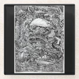 大黒柱を待ち構えて ガラスコースター